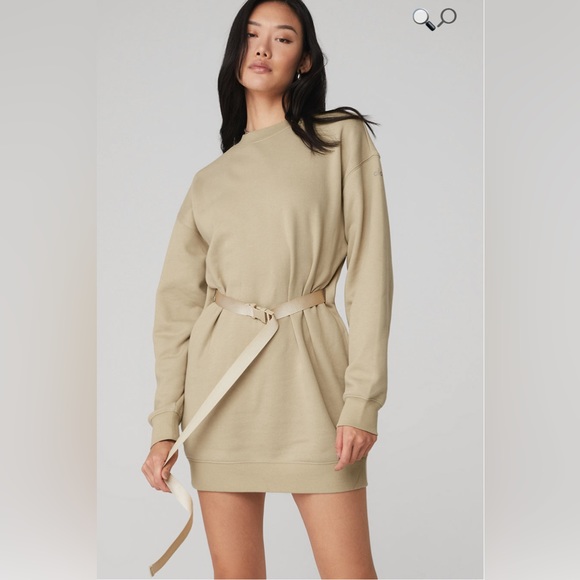 ALO Yoga Dresses & Skirts - Alo Yoga Cityscape Sweatshirt Dress Small in California Sand MSRP: $148